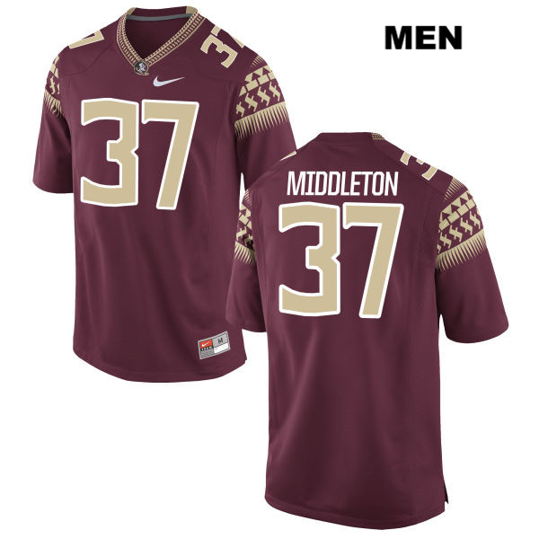 Men's NCAA Nike Florida State Seminoles #37 Blaik Middleton College Red Stitched Authentic Football Jersey XXY7669EC